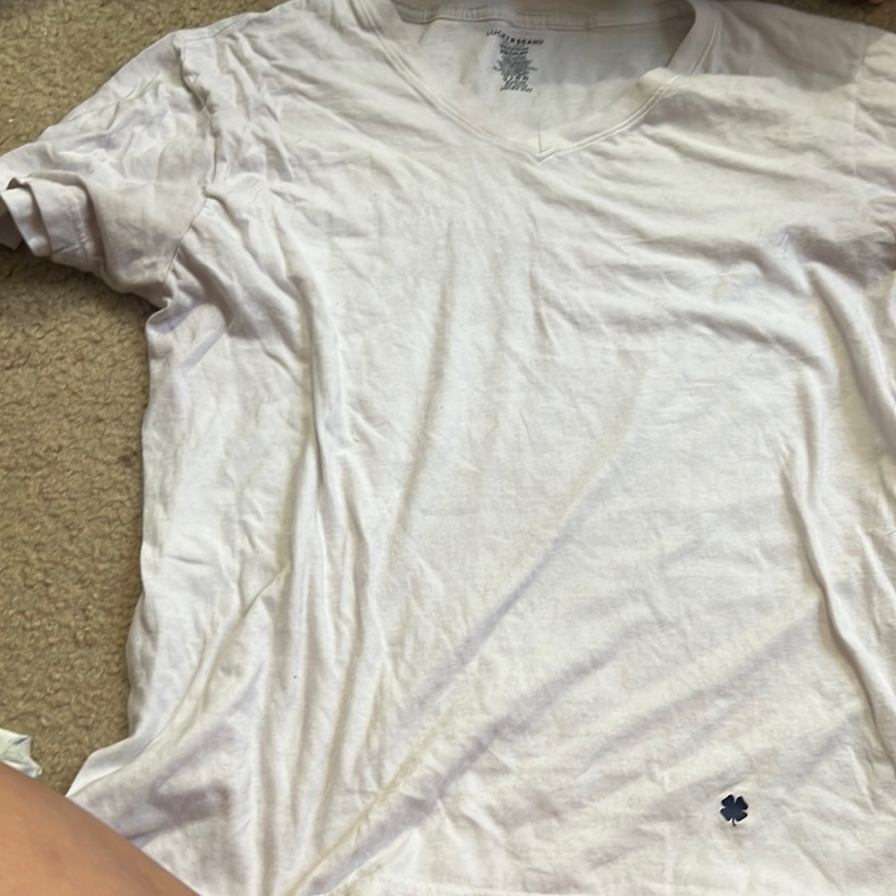 Cute white v neck top